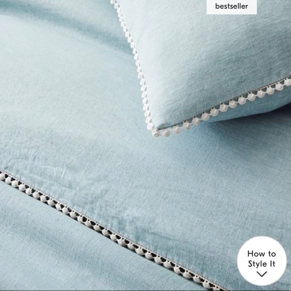 New, never used, West elm queen duvet cover.